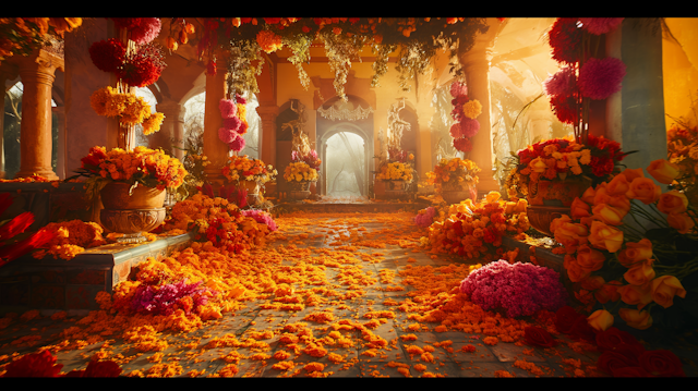 Enchanted Floral Temple