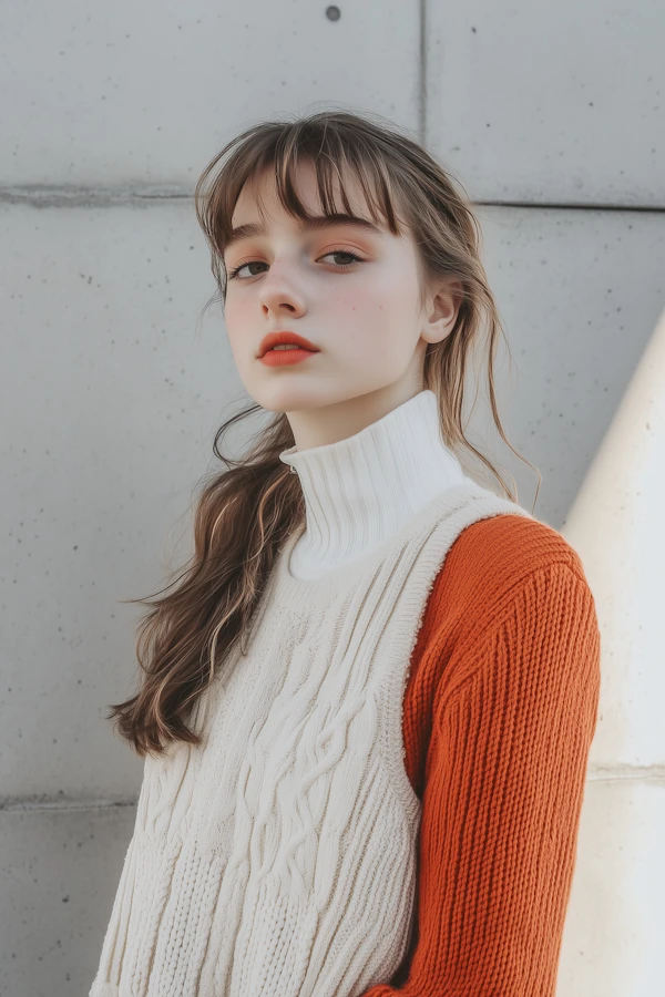 Young Woman in Warm Tones