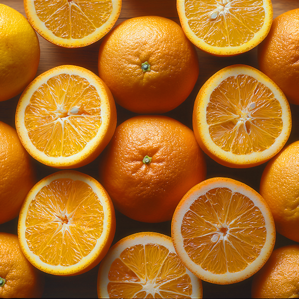 Vibrant Display of Oranges