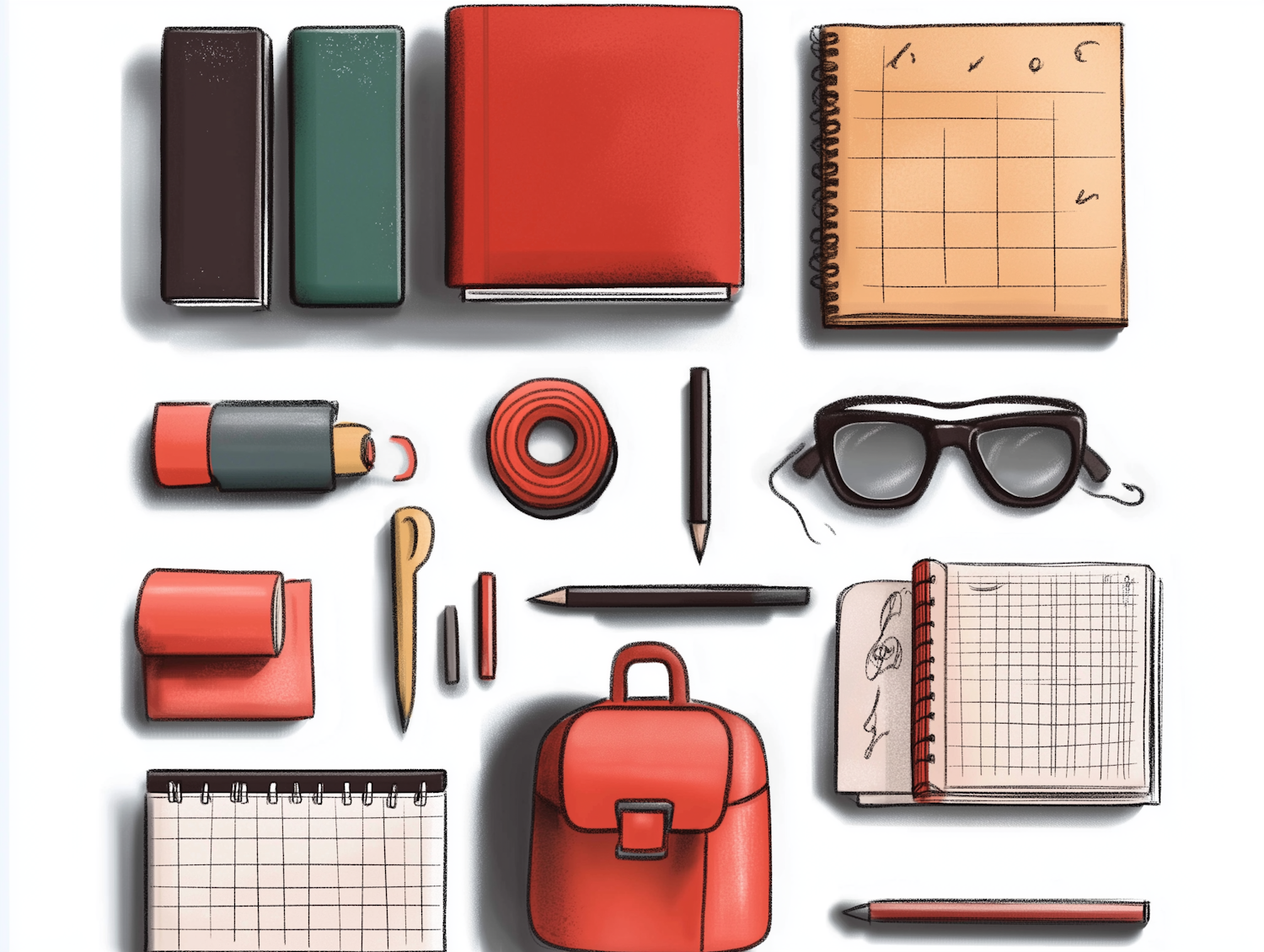 Stylized Stationery and Personal Items