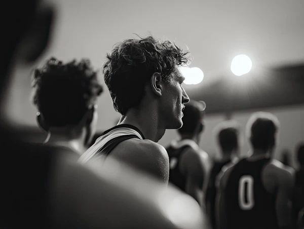 Basketball Team Huddle