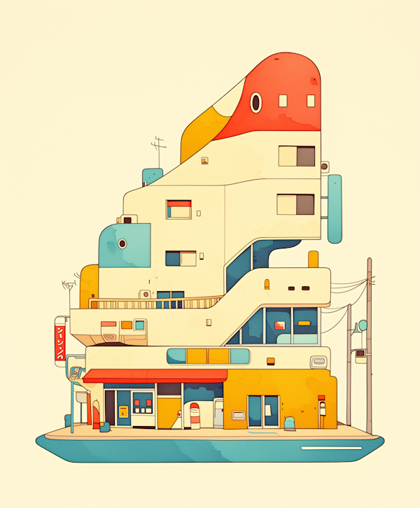 Whimsical Multi-Story Building