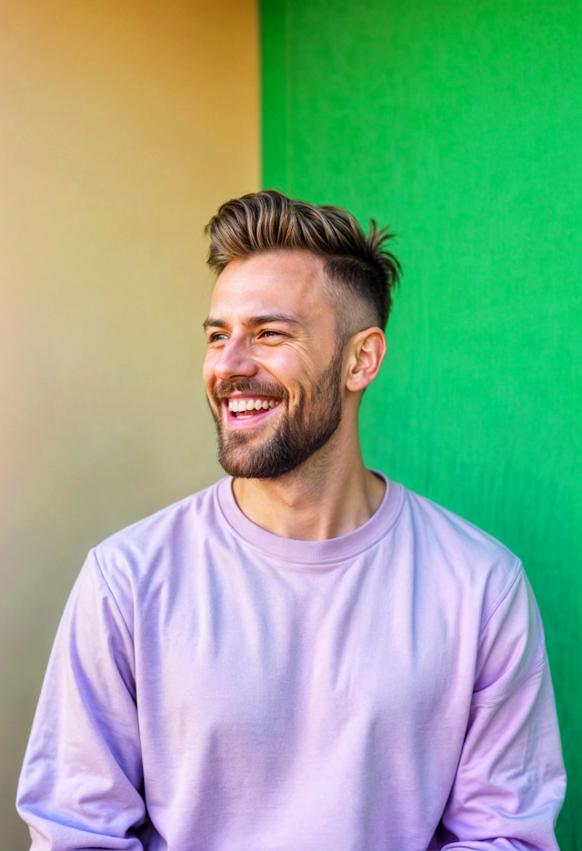 Cheerful Man with Beard