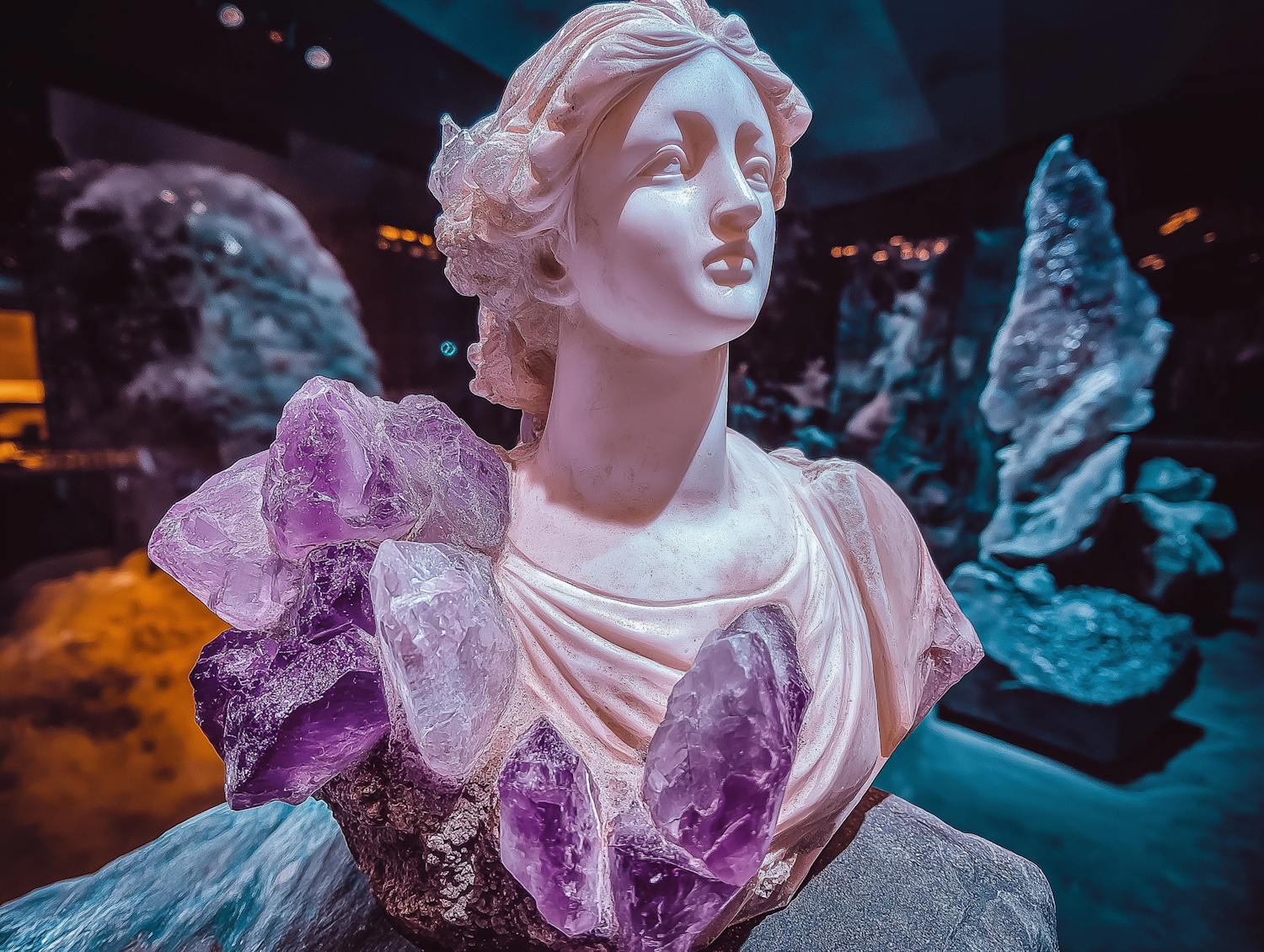 Classical Sculpture with Gemstones