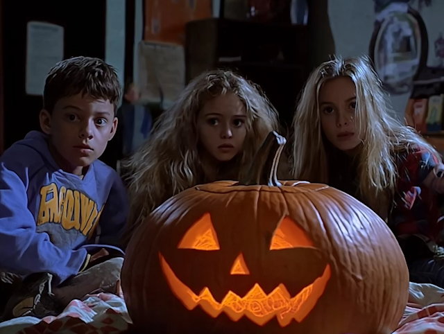 Children with Jack-o'-Lantern