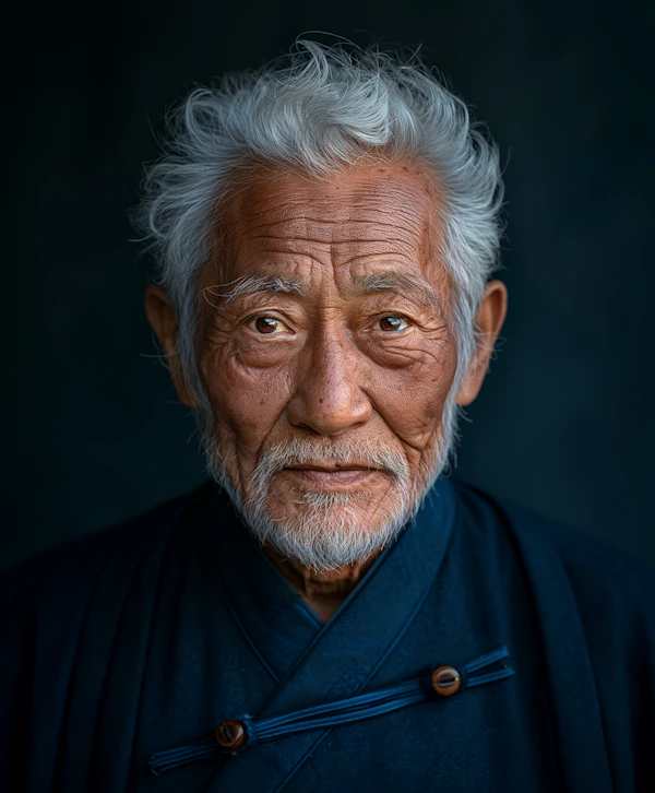 Elderly Asian Man Portrait