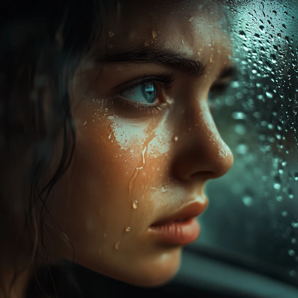Somber Rainy Portrait