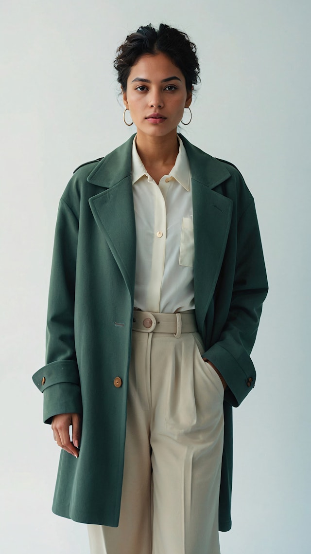 Woman in Green Coat