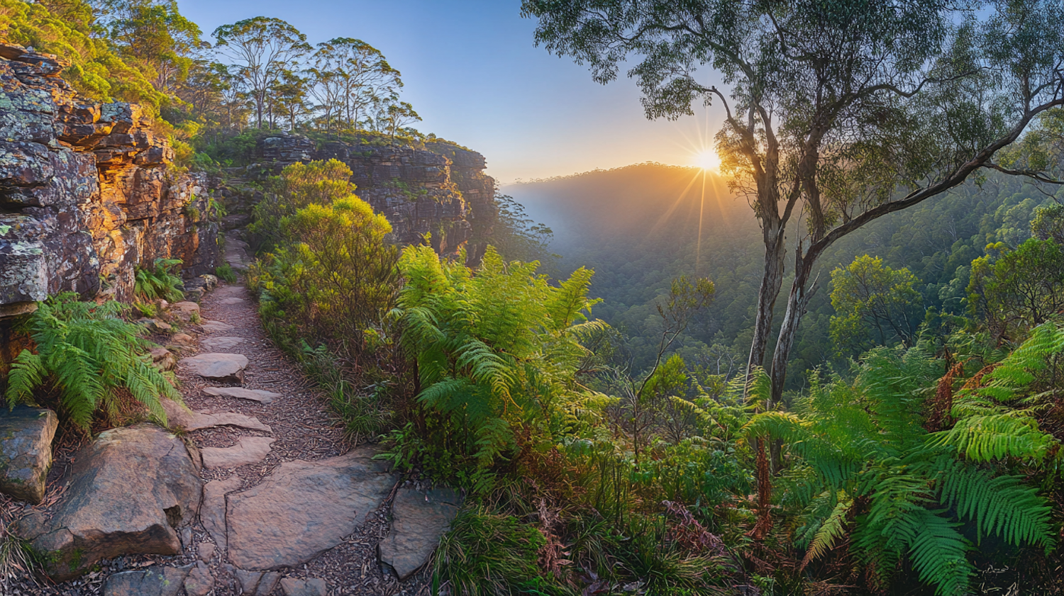 Serene Landscape with Rocky Path