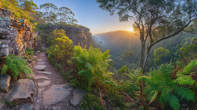 Serene Landscape with Rocky Path