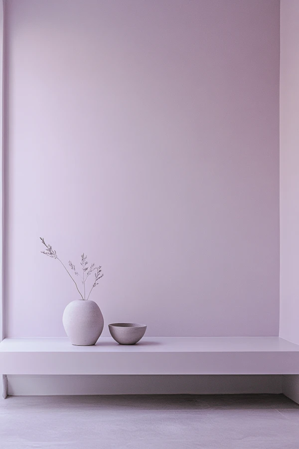 Minimalist Lavender Scene