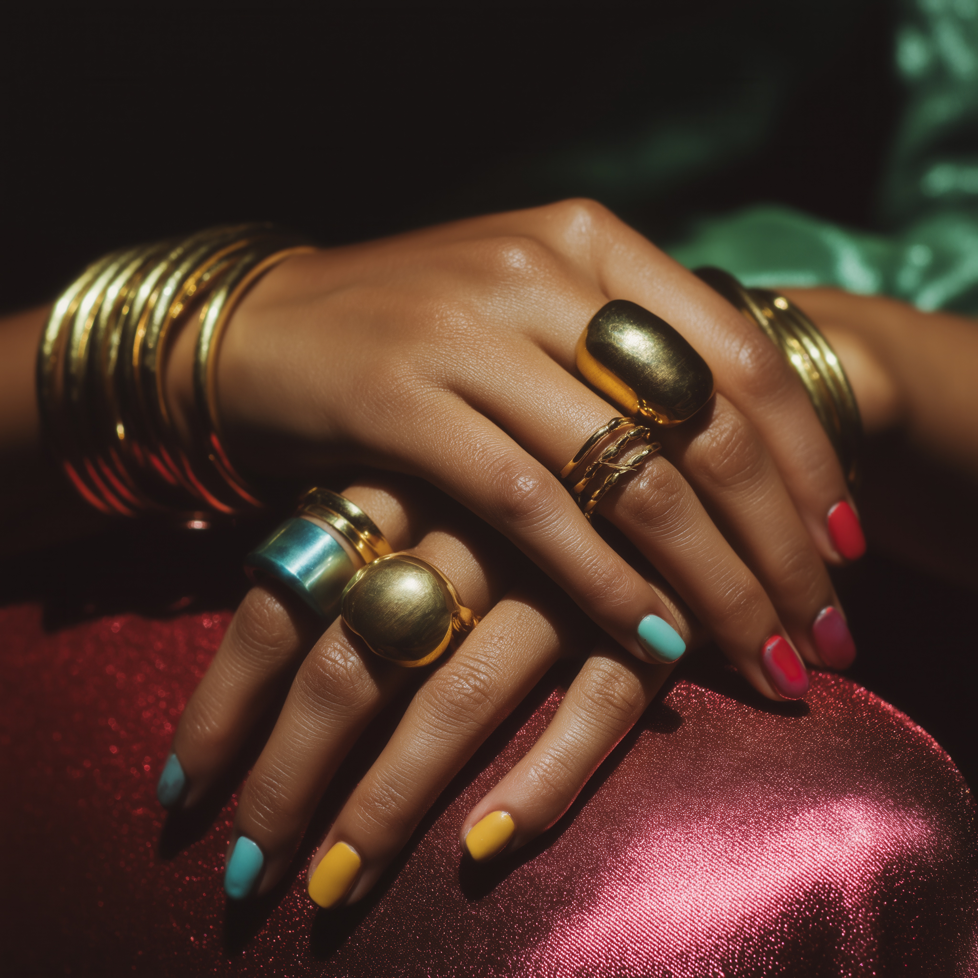 Adorned Hands Close-Up