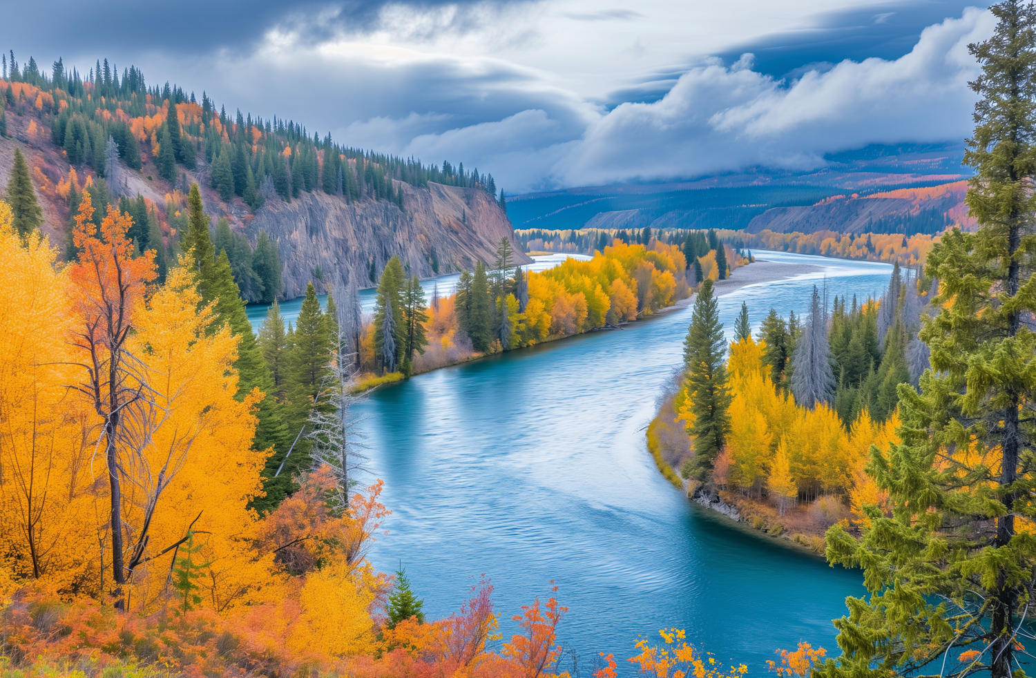 Autumn Splendor by the Serpentine River