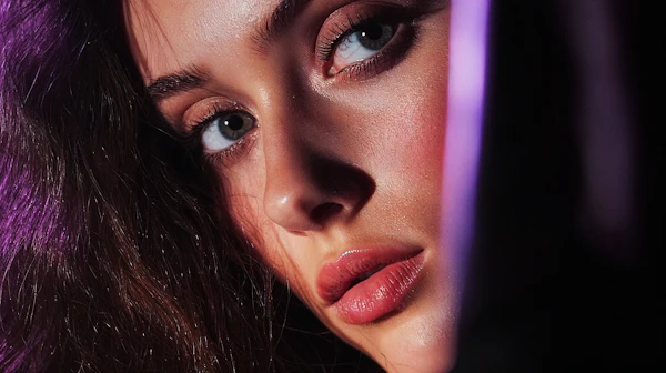 Portrait With Purple Glow