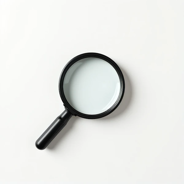 Magnifying Glass on Light Background