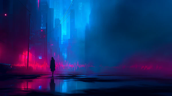 Neon Urban Silhouette