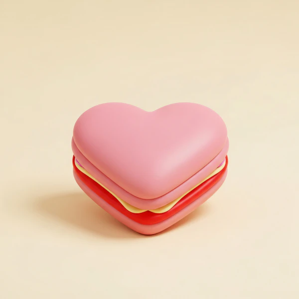 Heart Macaron Delight