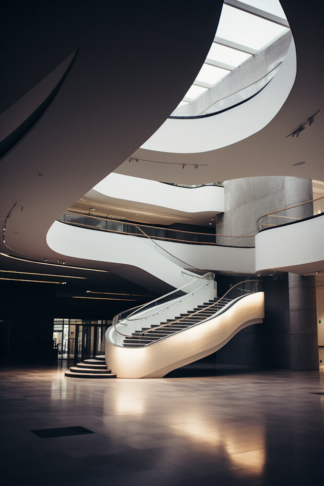 Elegant Modern Spiral Staircase