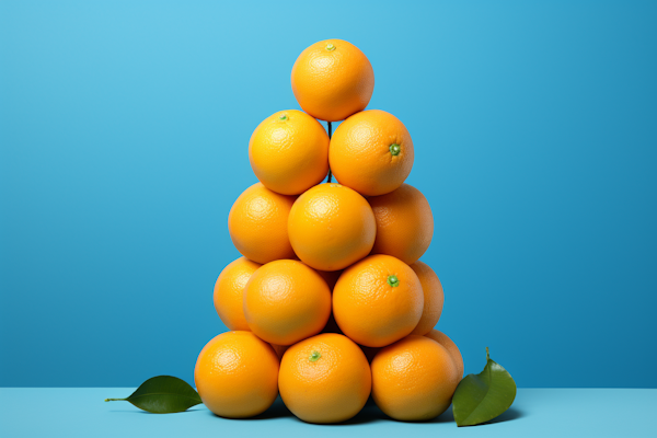 Citrus Pyramid against Azure