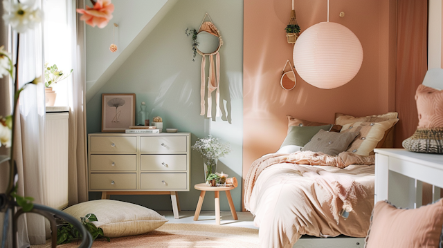 Cozy Pastel Bedroom