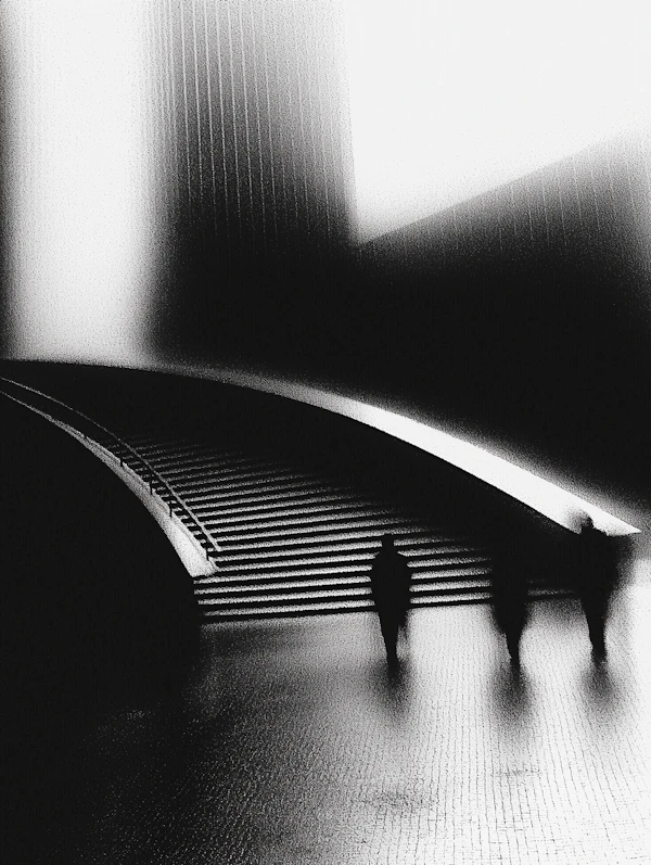 Monochromatic Staircase Scene