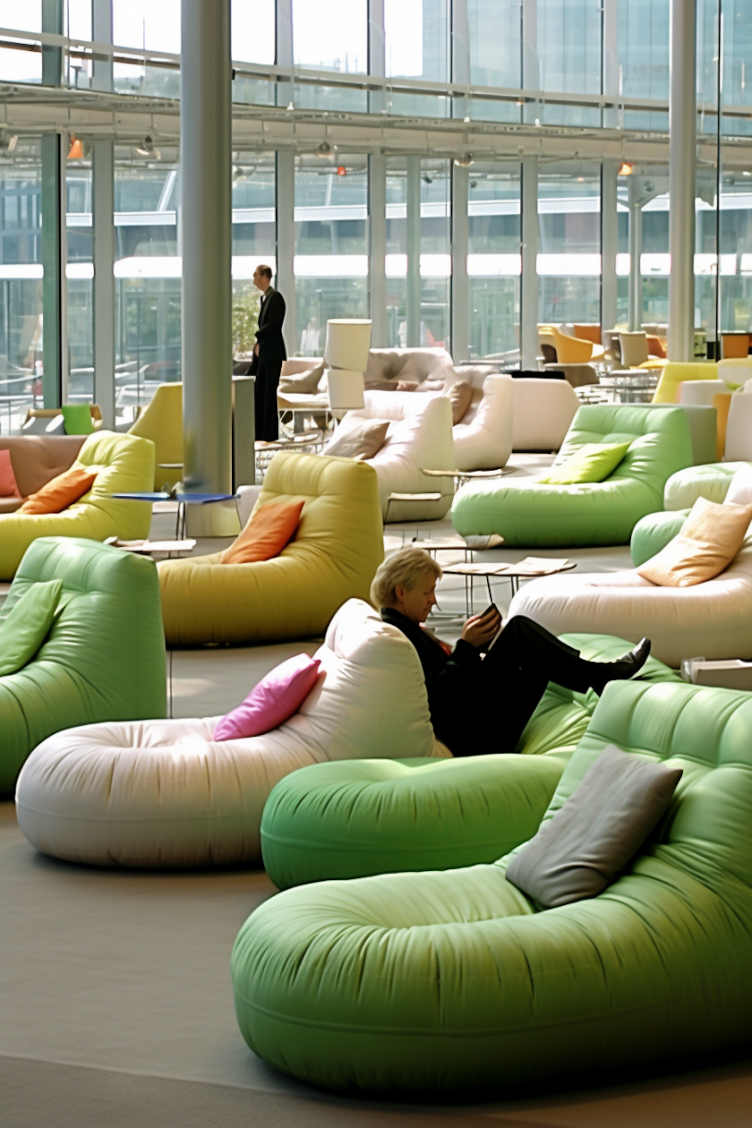 Pastel-Palette Versatile Lounge Space