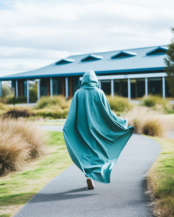 Mysterious Traveler in Teal