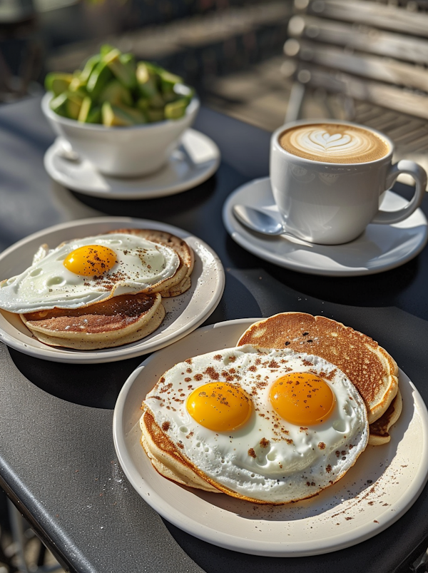 Breakfast at a Sunny Restaurant