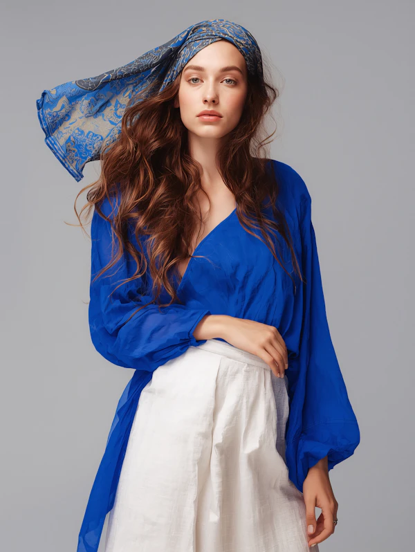 Woman in Vibrant Outfit