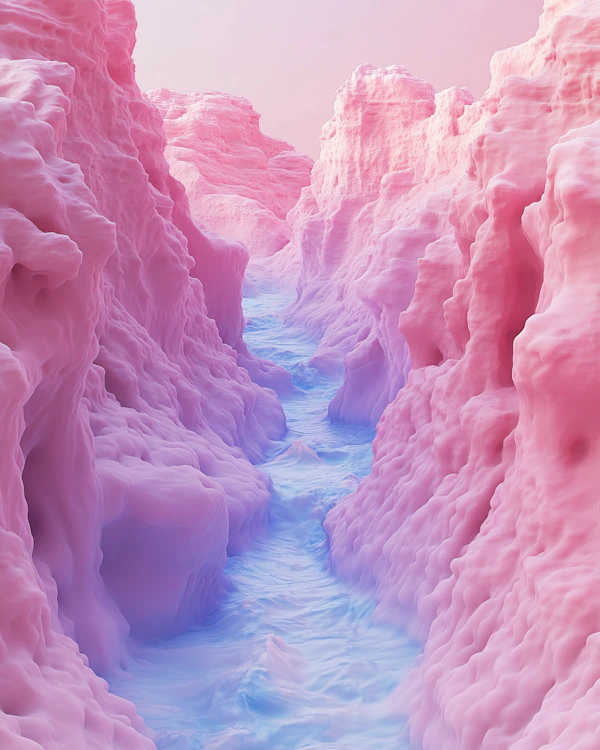 Surreal Pink Cliffs