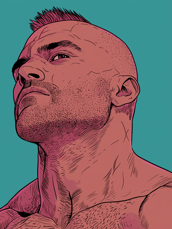 Muscular Comic Portrait