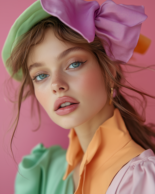 Whimsical Pastel Portrait