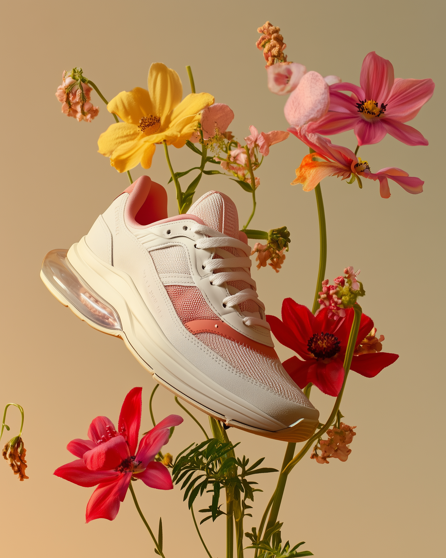 Stylish Sneaker with Flowers