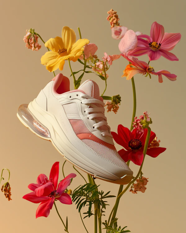Stylish Sneaker with Flowers