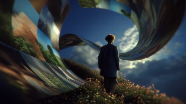 Surreal Ribbon Landscape