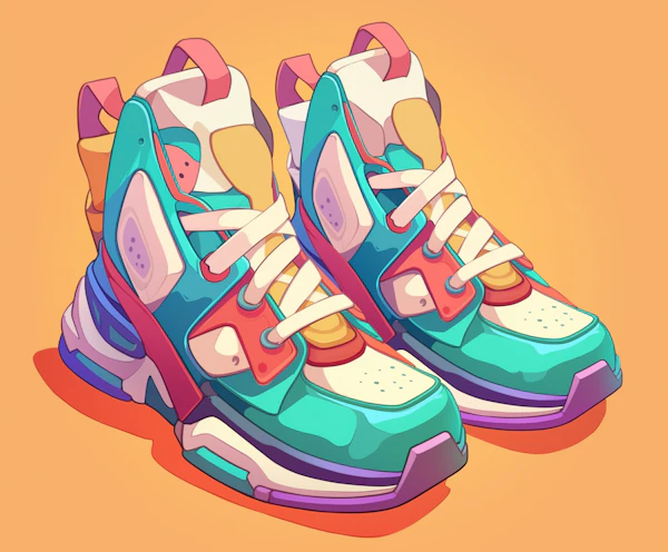 Vibrant Multicolored Sneakers