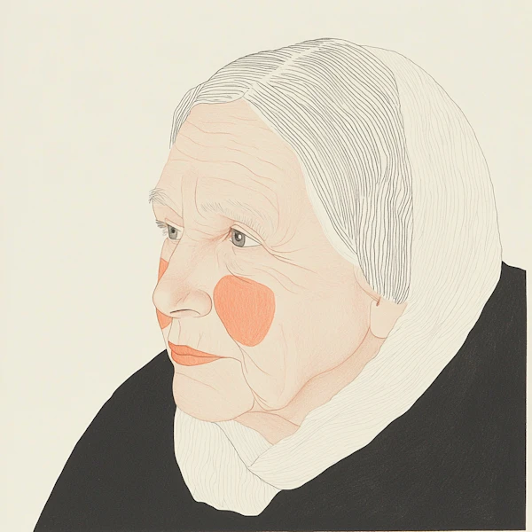 Elderly Woman Illustration