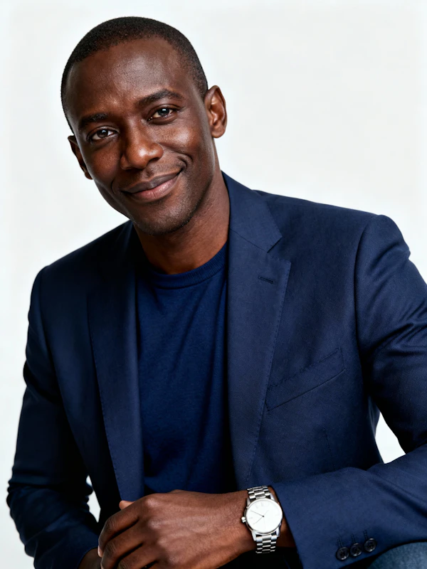 Man in Navy Blazer