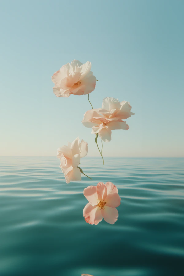 Floating Pink Flowers