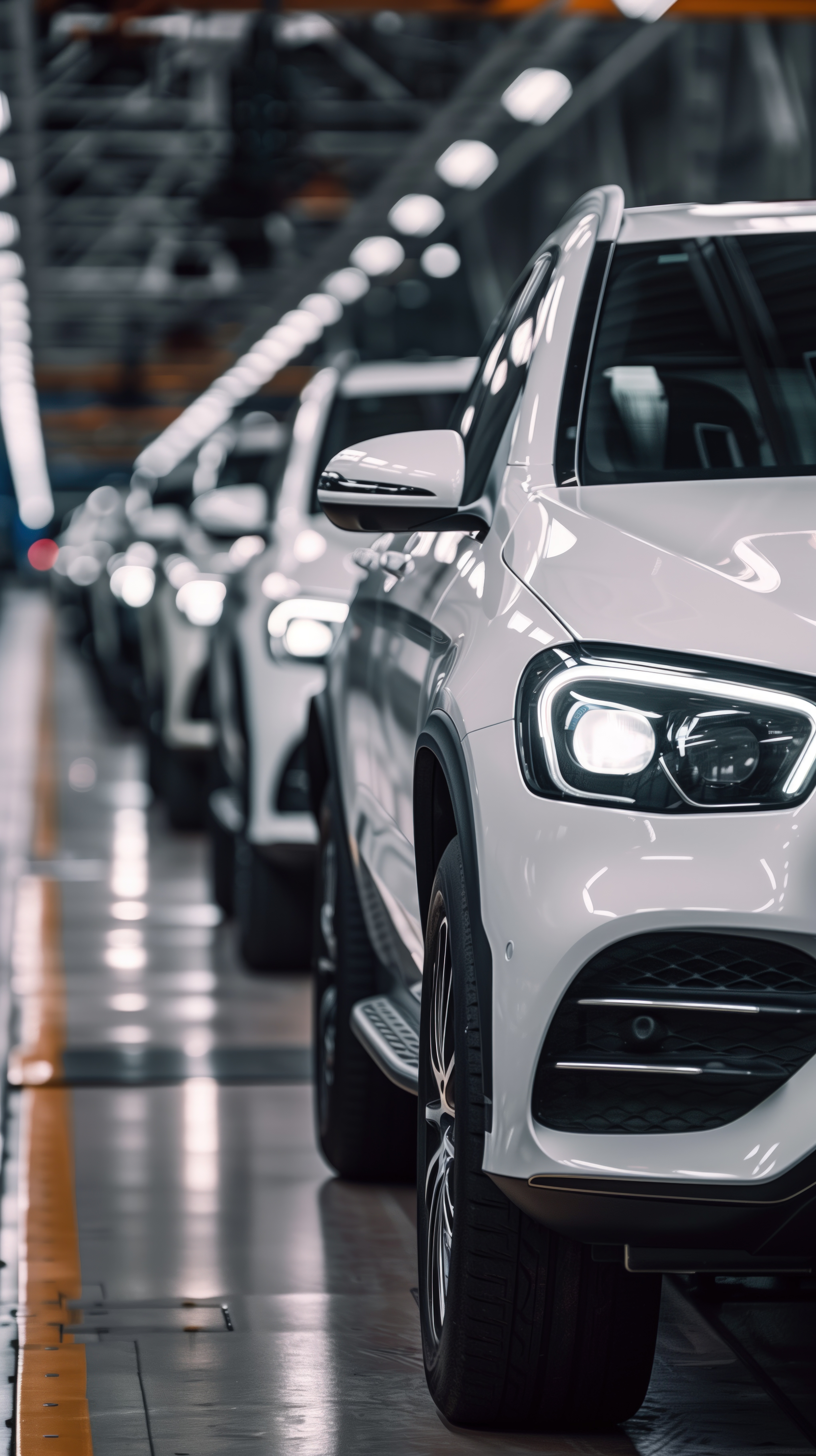 Lummi Photo White Suvs In Assembly Line