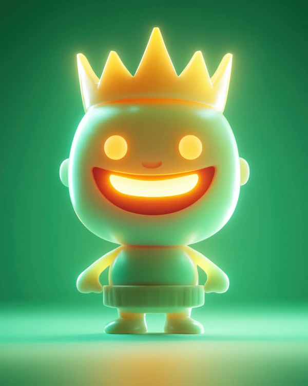Glowing Cartoon Character