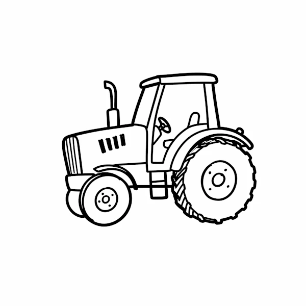 Tractor Line Drawing