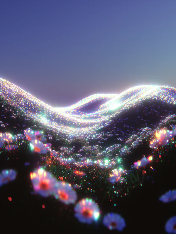Glowing Flower Field