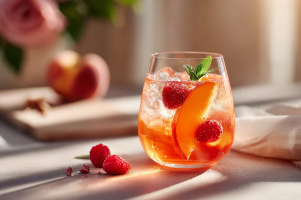 Peach Raspberry Cocktail