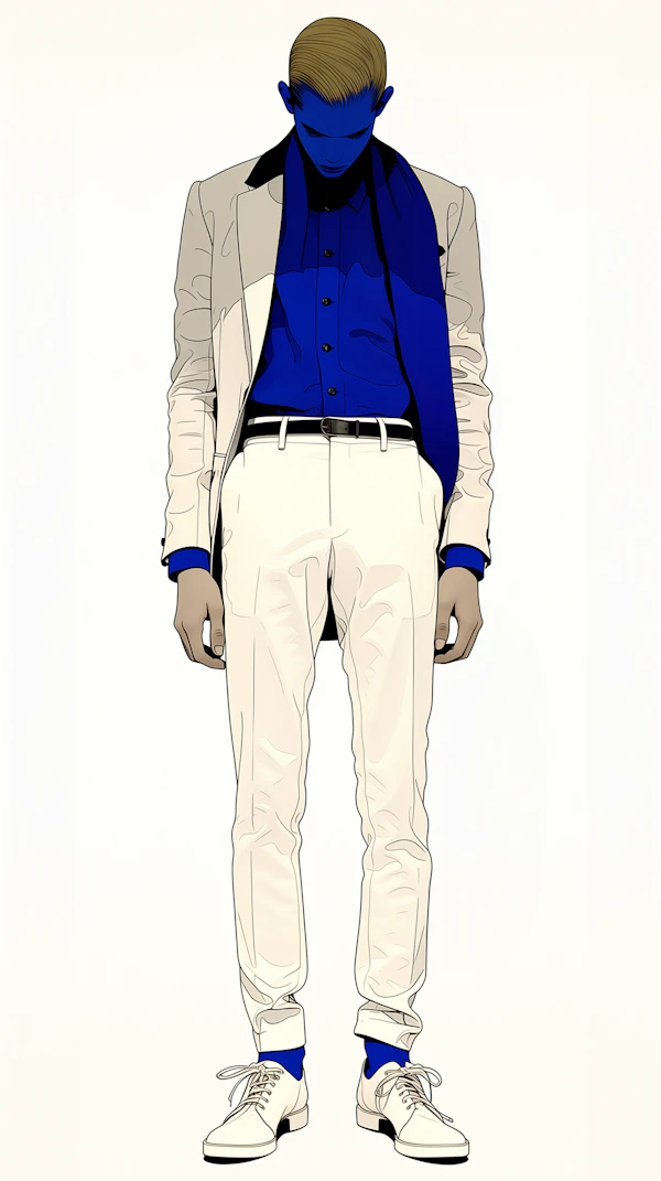 Stylized Blue Portrait