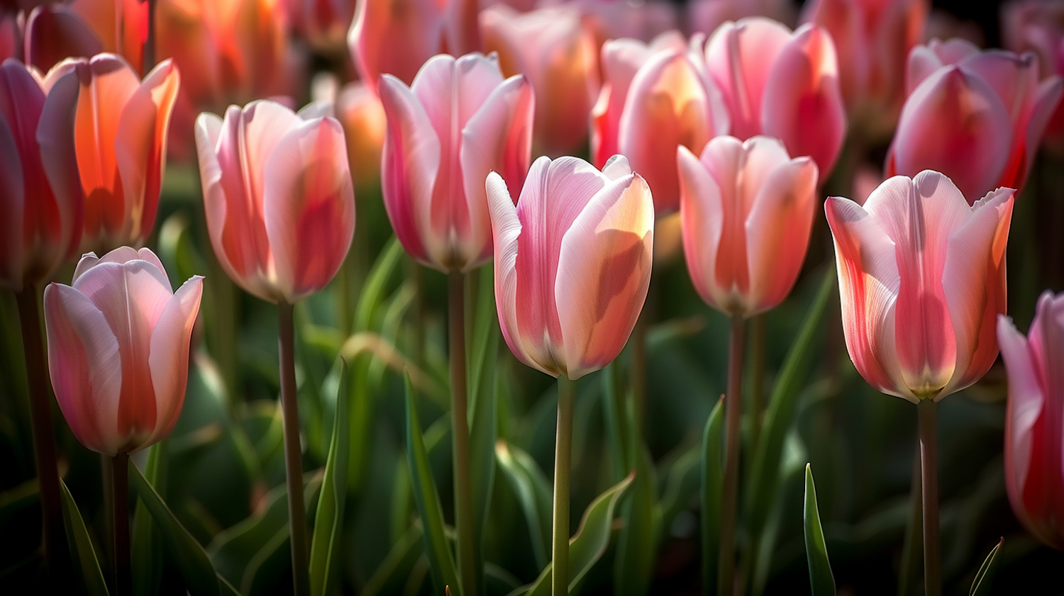 Vibrant Pink Tulips