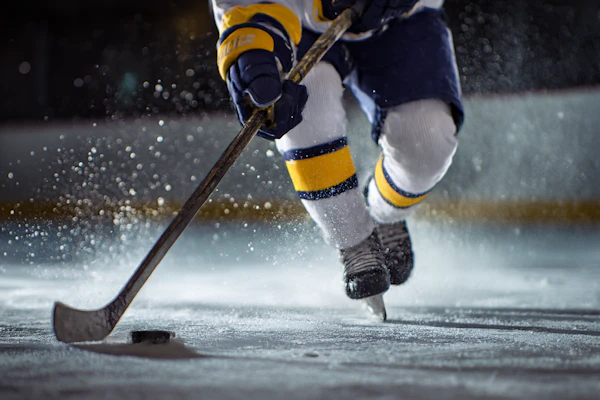 Hockey Action Close-Up