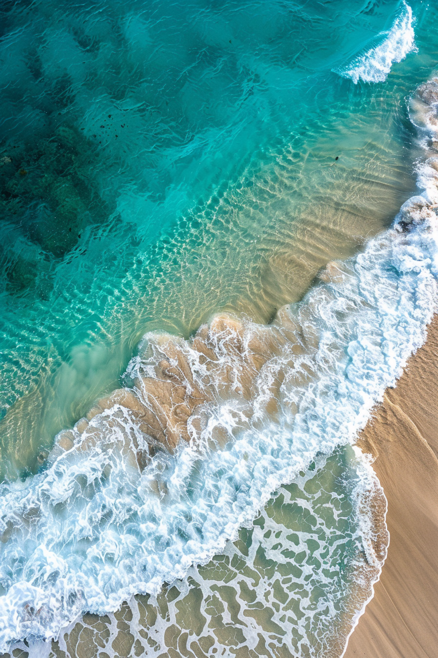 Serene Shoreline Aerial View