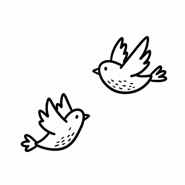 Stylized Birds in Flight