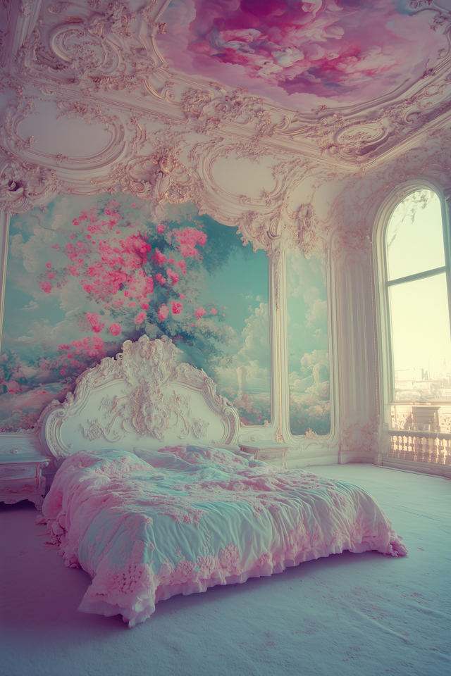 Opulent Rococo Bedroom